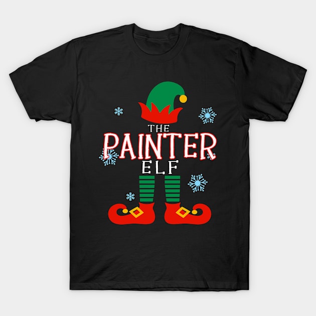 Painter Christmas Elf Gifts T-Shirt by FamilyLove